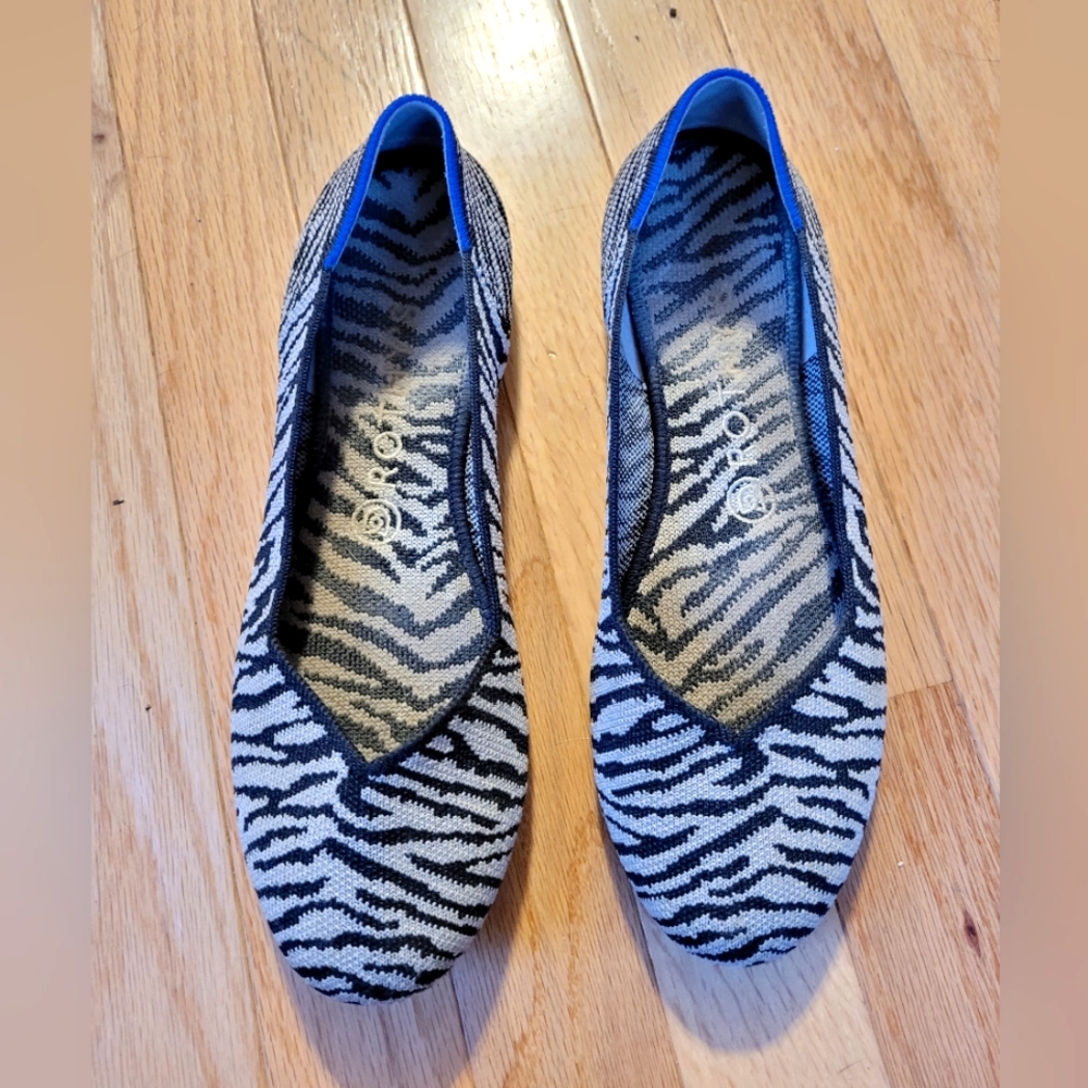 Rothy's Flats - 8 1/2 - zebra print